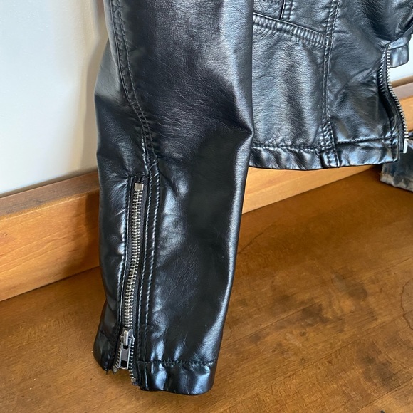 Free people leather jacket Moto jacket - Picture 5 of 9